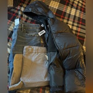 Old Navy Bundle Outerwear for Boy Coat, Shorts, Jeans All Included Please Read